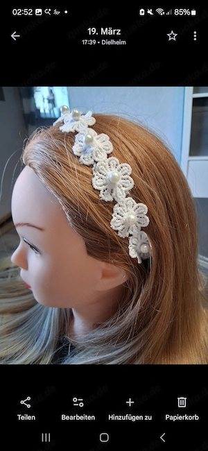 Haarreif zur Komunion oder Hochzeit 