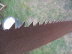 Zweimannsäge Trummsäge Hochzeit Säge Holzsäge Sägebogen 120cm