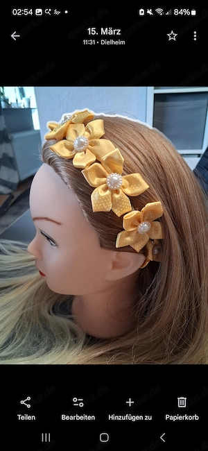 Gelbfarbener Haarreif 