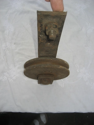 Flaschenzug, lose Rolle, massive Seilrolle, Umlenkrolle, Hebewerkzeug Zugrolle mit Befestigungshaken