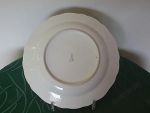 Meissner Porzellan 21 Eßteller, blaue Blume