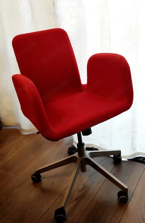 Trendig-eleganter Schreibtischstuhl rot