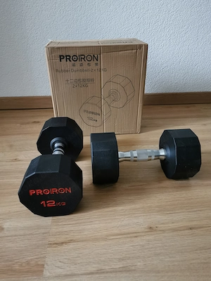 Kurzhanteln. PROIRON Sechskanthantel 2x je 12 kg. Neue !!! "zzgl. Versandkosten"