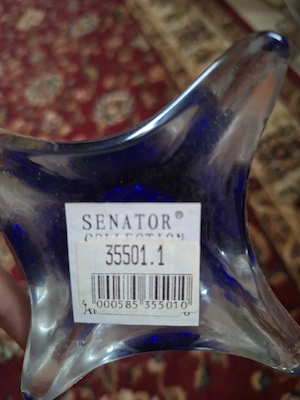 Elegante Vintage Stangenvase   Solitärvase   Kobaltblaues Glas 