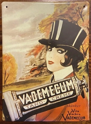 Werbeblechschild Vademecum