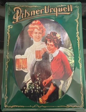 Werbeblechschild Pilsner Urquell