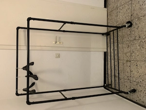 Kleiderständer (stahl, robust), (165cm H. x 100cm B. x 45cm T)