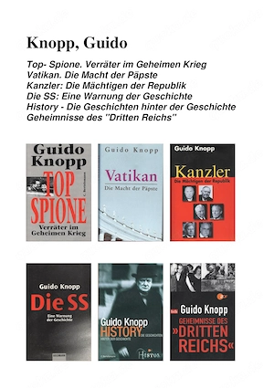 Sammlung 6 Bände (Konvolut) (u.a. Top- Spione. Verräter im Geheimen Krieg)