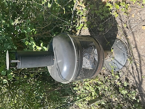 Grill mit Funkenflugschutz 