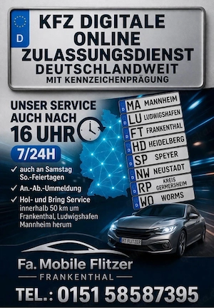 Zulassungsdienst online Dienst 