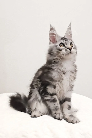Bezaubernder, 4 Monate alter Maine-Coon-Kater sucht ein liebevolles, fürsorgliches Zuhause für immer