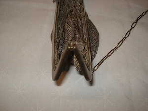 Antikes silber Handtäschchen, Kettentasche, ca. 1900 Bild 4