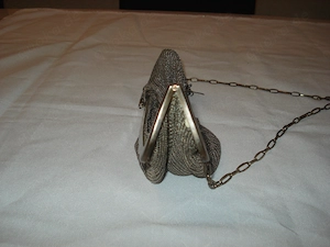 Antikes silber Handtäschchen, Kettentasche, ca. 1900 Bild 5