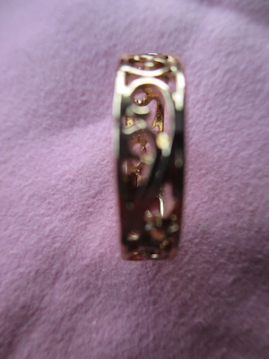 NEU DESIGNER Barock Rokoko Blumen Blüten Cut Out Optik Ring gold
