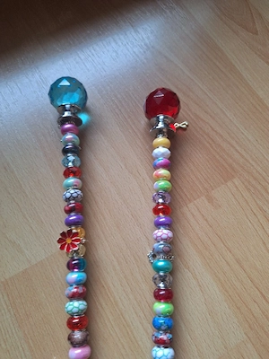 Bunte Gartenstecker mit Perlen  Bild 2