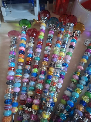 Bunte Gartenstecker mit Perlen  Bild 3