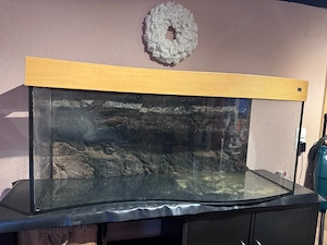 Aquarium Wellenform 120x50x40 cm mit Unterschrank