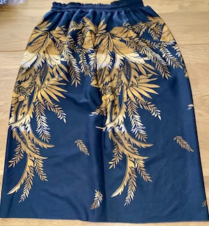 Leichter Damenrock Gr. 44 mit tropischen Muster Sommerrock