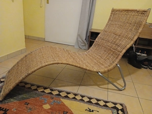 IKEA Liegestuhl Rattan