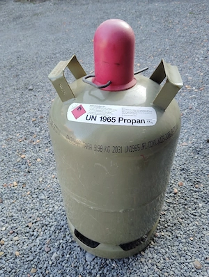 11 Kg Gasflasche grau leer Propangas für Grill oder Wohnwagen 