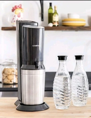 SodaStream Crystal 3.0 Set   4 Glasflaschen + CO  Zylinder
