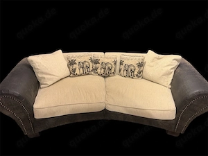 Coole Couch Leder Stoff 2,70 x 1,10