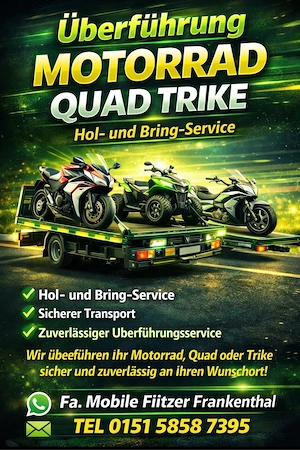 Motorad Quad Trike Abschleppdienst 