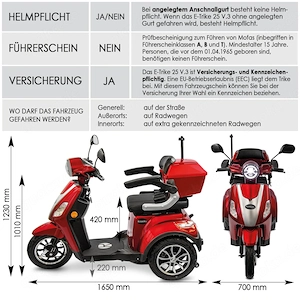 Rolektro E-Trike 25 25 km h V.3 Seniorenfahzeug Bild 3