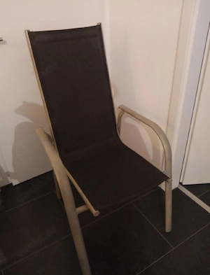Balkon Stühle Gartenstühle Hochlehner Anthrazit  Bild 4