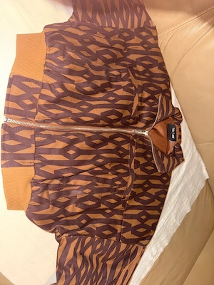 adidas Ivy Park Crop Monogram Trainingsjacke Wild Braun