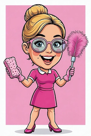 Zverlässige Reinigungskraft bietet Unterstützung im Haushalt