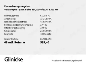 Volkswagen Tiguan R-Line 193 PS DSG | HUD | AHZV. | PANO uv Bild 2