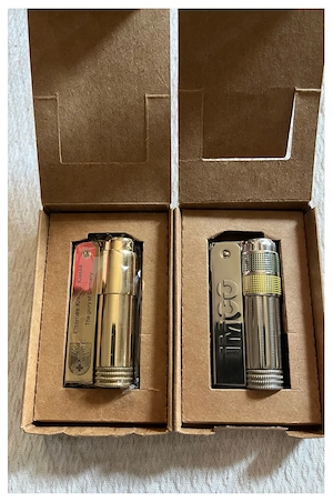 2 x IMCO Trieplex Sturmfeuerzeug aus Haushaltauflösung 