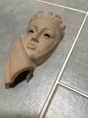 UTA VON NAUMBURG Wandmaske Karlsruher Majolika Vintage 50er Jahre