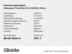 Volkswagen T-Cross Style TSI 116 PS DSG | Ahzv. | RÜKA | IQ Bild 2