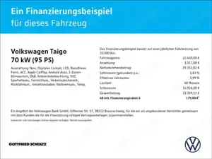 Volkswagen Taigo Goal 1.0 TSI Rückfahrkamera Navigation Bild 3