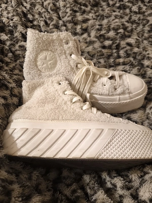 Original Converse All Star weiß Plüsch Größe 41