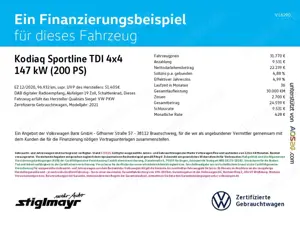 Skoda Kodiaq Sportline TDI 4x4 AHK+LED+NAVI+7-SITZER Bild 2