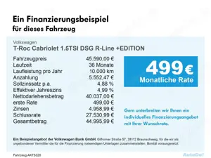 Volkswagen T-Roc Cabriolet 1.5TSI DSG R-Line +EDITION Navi Bild 2