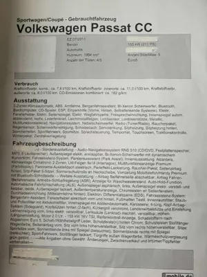 Volkswagen Passat CC Bild 2