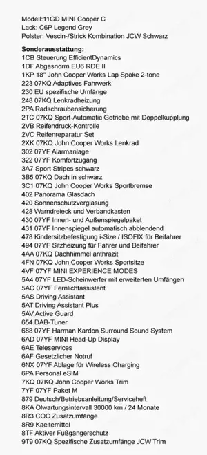 MINI Cooper C John Cooper Works Trim Legend Grey