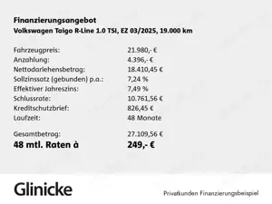 Volkswagen Taigo 1.0 TSI R-Line Pano Klima IQ.Drive PDC Bild 2