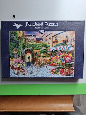 Puzzle 1000 Teile, Bluebird: Flowermarket