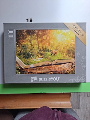Puzzle 1000 Teile, PuzzleYou: Buch mit Bär