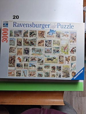 Puzzle 3000 Teile, Ravensburger: Tierbriefmarken