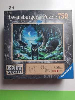 Puzzle 759 Teile, Ravensburger Exit Puzzle Das Wolfsrudel