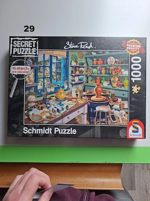 Puzzle 1000 Teile, Schmidt: Secret Puzzle Künstleratelier