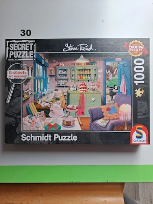 Puzzle 1000 Teile, Schmidt: Secret Puzzle Großmutters Stube