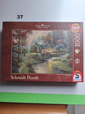 Puzzle 1000 Teile, ein Fehlteil, Schmidt: Kinkade Stillwater Cottage
