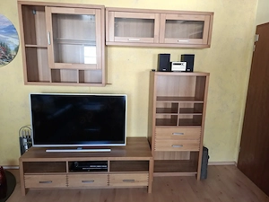 Schrankwand Kernbuche - Teilmassiv - 6 teilig  (gut erhalten)